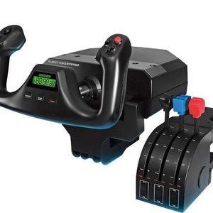 Logitech G pro yoke system, professional simulation yoke, throttle and rudders